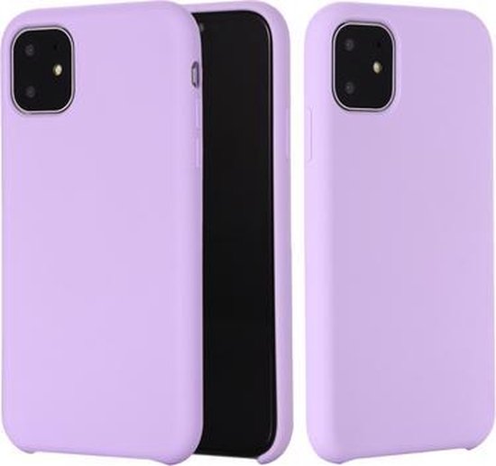 Coque arrière en silicone liquide pour étiquette blanche Apple iPhone 11  Pro Max Lila | bol.com