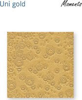 Paper+Design - cocktail servetten 25x25cm - Uni gold - 16 stuks