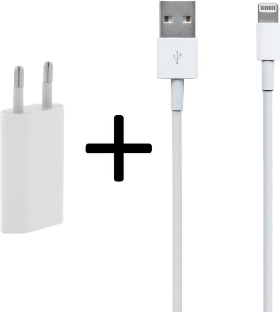 Schaap controleren Menstruatie Oplader zonder doosje Adapter+ Foxconn Kabel voor Apple iPhone 5/6S/6/6  Plus/6S Plus/7 | bol.com