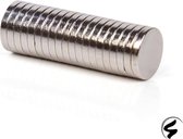 Radiatorfolie Magneten - 20 Stuks 12x2 mm Neodymium Magneten - Rond - Sterke Zilverkleurige Magneetjes