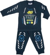 Fun2Wear - racing - kinder - tiener - pyjama - donkerblauw - maat 146/152
