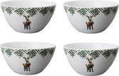 4 x Ontbijtkommen 14 cm Festive Season Hert