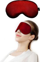 SIMIA™ Premium Zijden Slaapmasker - 100% Verduisterend Oogmasker - Verstelbaar - Blinddoek - Powernap - Slaap - Reis - Ontspanning - Zijdezacht - Anti-Rimpel - Diep Rood