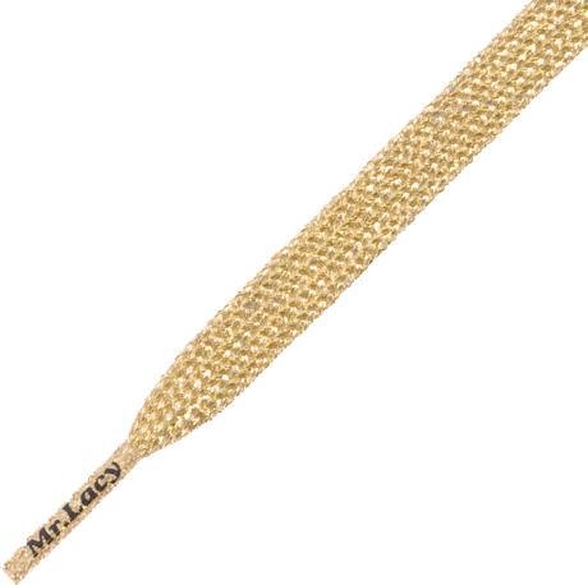 Mr. Lacy schoenveters Flatties Plat Goud veterlengte 130 cm - Schoenen.nl