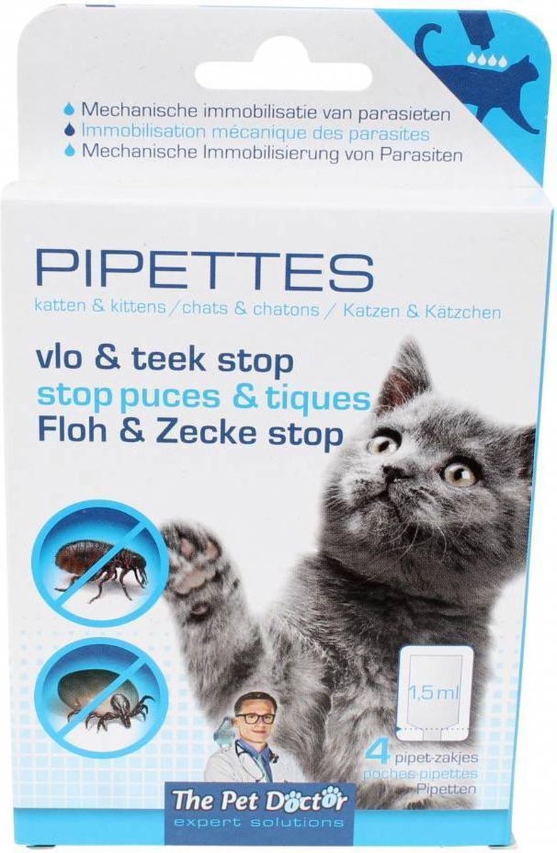 The Pet Doctor Vlo en teek Stop Pipettes Kat Katten Pipettes... bol
