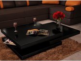Salon tafel Zwart (Incl dienblad) hoogglans - woonkamer tafel - decoratie tafel - salontafel - wandtafel - Koffietafel