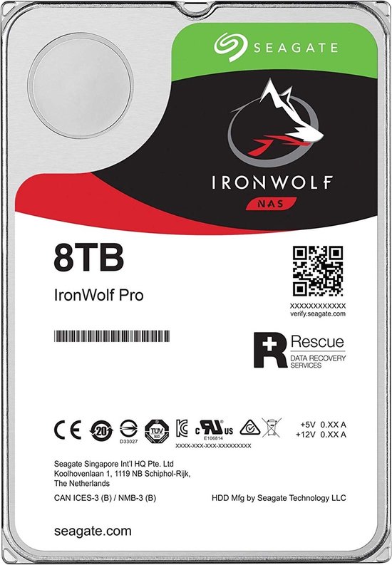 Seagate IronWolf ST8000VN004, 3.5", 8 TB, 7200 RPM