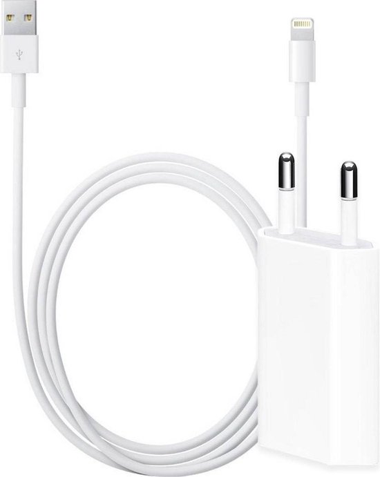 Minimaliseren apotheek grijs Oplader Apple iPhone 5S Lightning 2 meter - 5 Watt | bol.com