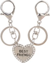 Best Friend sleutelhanger 2 stuks met gebroken hart