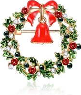 Hopelijk nauwelijks kruis Kerst broche - Gouden kerstbellen met strass - Bling Bling sieraad voor  kerst | bol.com