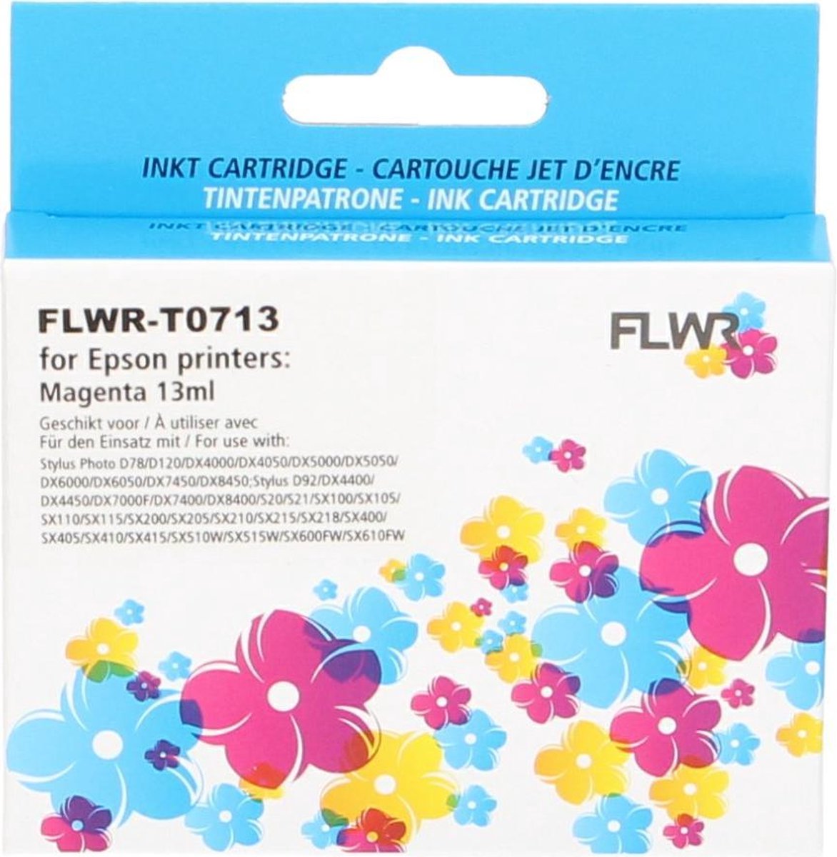 FLWR - Inktcartridge / T0713 / Magenta - Geschikt voor Epson