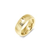 Melano Vivid Striped ring - goudkleurig - dames - maat 52