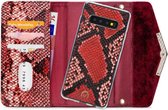 Samsung Galaxy S10 Hoesje - Mobilize - Velvet Serie - Kunstlederen 2in1 Case / Clutch - Red Snake - Hoesje Geschikt Voor Samsung Galaxy S10