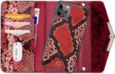 Apple iPhone 11 Pro Hoesje - Mobilize - Velvet Serie - Kunstlederen 2in1 Case / Clutch - Red Snake - Hoesje Geschikt Voor Apple iPhone 11 Pro