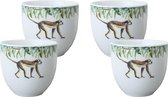 4 x Koffiekopjes 200 ml Jungle Stories Aapjes