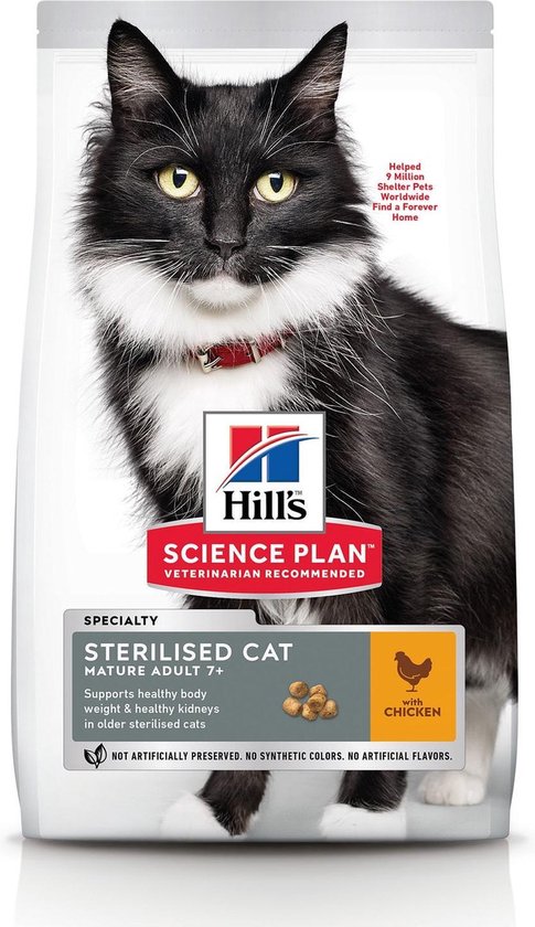 mosterd Groene bonen Intimidatie Hill's Science Plan Sterilized Cat - Mature Adult 7+ - Kattenvoer - 1.5 kg  | bol.com