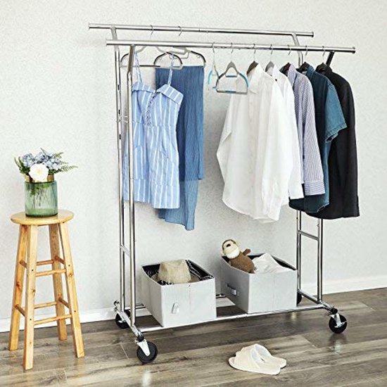 ALKNOT - Kledingrek, kledingstang, kledingrek op wielen, kledingstang ALKNOT - Kledingrek, kledingstang, kledingrek op wielen, kledingstang