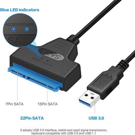SATA III|USB 3.0 naar SATA kabel| USB| SATA kabel naar USB 3.0