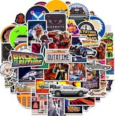 Back to the Future film sticker mix - 50 stickers voor laptop, agenda, muur, deur etc