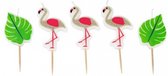ARTIFETES - 5 flamingo kaarsjes op prikker - Decoratie > Kaarsjes