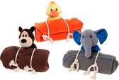 Canard jouet pour chien avec couverture, orange 70 x 100 cm