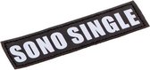 Doggy talk \"sono single\" 13cm x 3cm reflective