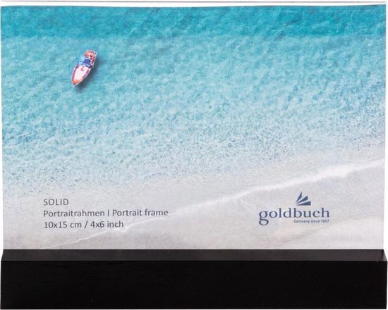 GOLDBUCH GOL-950052 Fotolijst SOLID BLACK plexiglas met hout voor 10x15cm foto