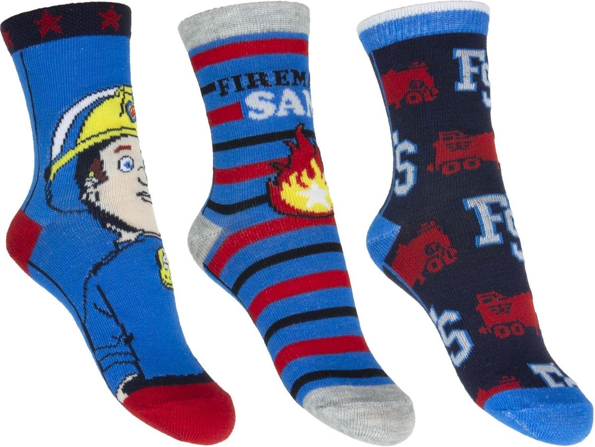 Brandweerman Sam sokken 3 paar ( maat 31-34 )