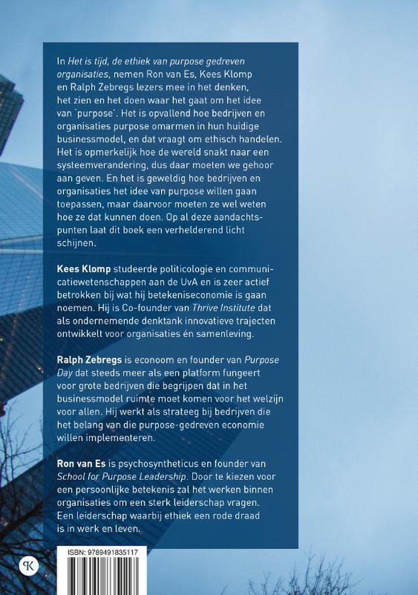 Het is tijd - back cover