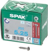Spax Spaanplaatschroef cilinderkop RVS T-Star T20 5.0x25mm (per 200 stuks)