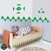 Driehoek muurstickers set van 85 stickers in de kleur Donker groen (5)