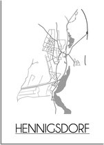 DesignClaud Hennigsdorf Plattegrond poster A3 poster (29,7x42 cm)