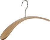 De Kledinghanger Gigant - 4 x Garderobehanger Wave beukenhout met licht eiken fineer, 45 cm