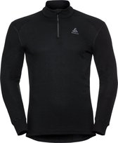 Odlo Bl Top Turtle Neck L/S Half Zip Active Warm Heren Thermoshirt - Black - Maat XXL