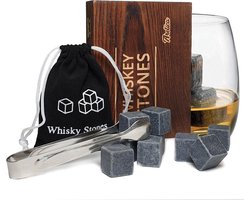 Aretica Whiskey Stones Gift box / Voor een echte whiskey on the rocks / Herbruikbare natuurstenen ijsblokjes / Ice cubes / Cadeau set in houten doosje / Ijsklontjes van steen - Set van 9 stuks Aretica Whiskey Stones Gift box / Voor een echte whiskey on the rocks / Herbruikbare natuurstenen ijsblokjes / Ice cubes / Cadeau set in houten doosje / Ijsklontjes van steen - Set van 9 stuks