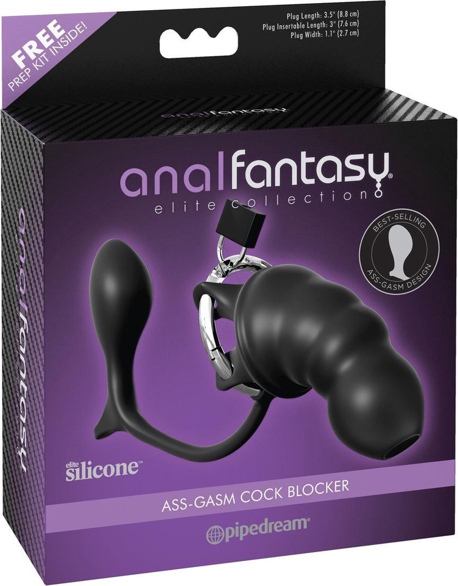 Pipedream - Anal Fantasy Elite - Ass-gasm Cock Blocker - Black