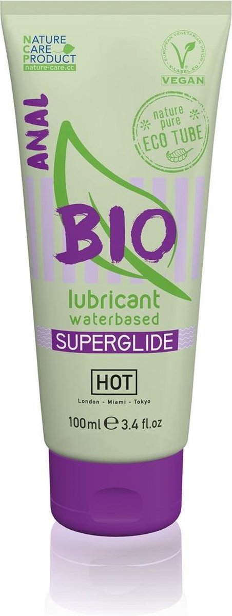 Hot Bio Superglide Anal Waterbasis Glijmiddel - 100 Ml