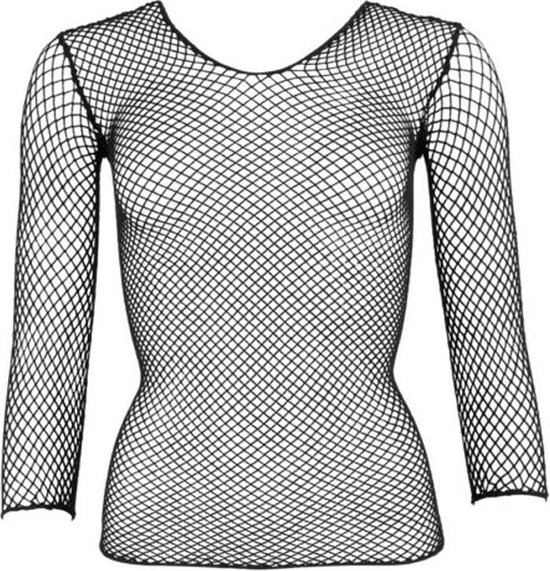 vriendelijk hoofdzakelijk Herinnering Mandy Mystery Lingerie – Visnet Shirt Transparant voor Pikant Uiterlijk –  One Size – Zwart | bol.com