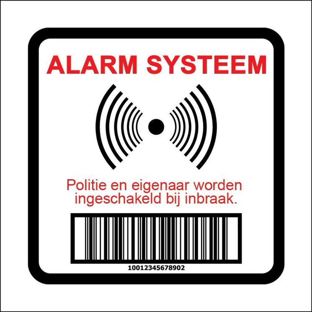 Beveiligingsstickers - 2 x 4 exemplaren - Alarm stickers - Anti inbraak stickers - waarschuwingssticker - bewakings stickers - Sticker Office