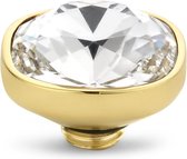 Melano Vivid Swarovski Square steentje - goudkleurig - dames - 10mm - Crystal