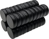 Brute Strength - Super sterke magneten - Rond - 20 x 5 mm - 40 Stuks | Zwart - Neodymium magneet sterk - Voor koelkast - whiteboard