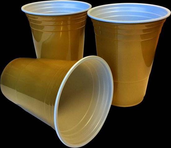 American cups, bier pong bekers - Goud - stuks | bol.com