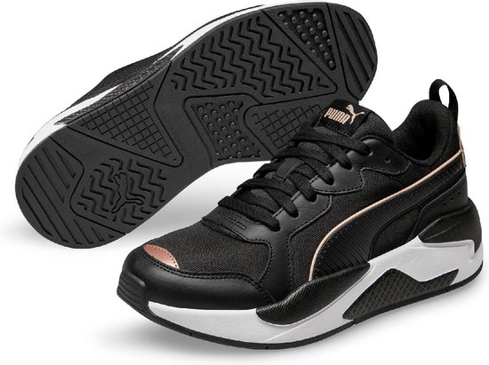 PUMA X Ray Metallic Wn's Dames Sneakers - Puma Black-Rose Gold-Puma White - Maat 37 PUMA X Ray Metallic Wn's Dames Sneakers - Puma Black-Rose Gold-Puma White - Maat 37