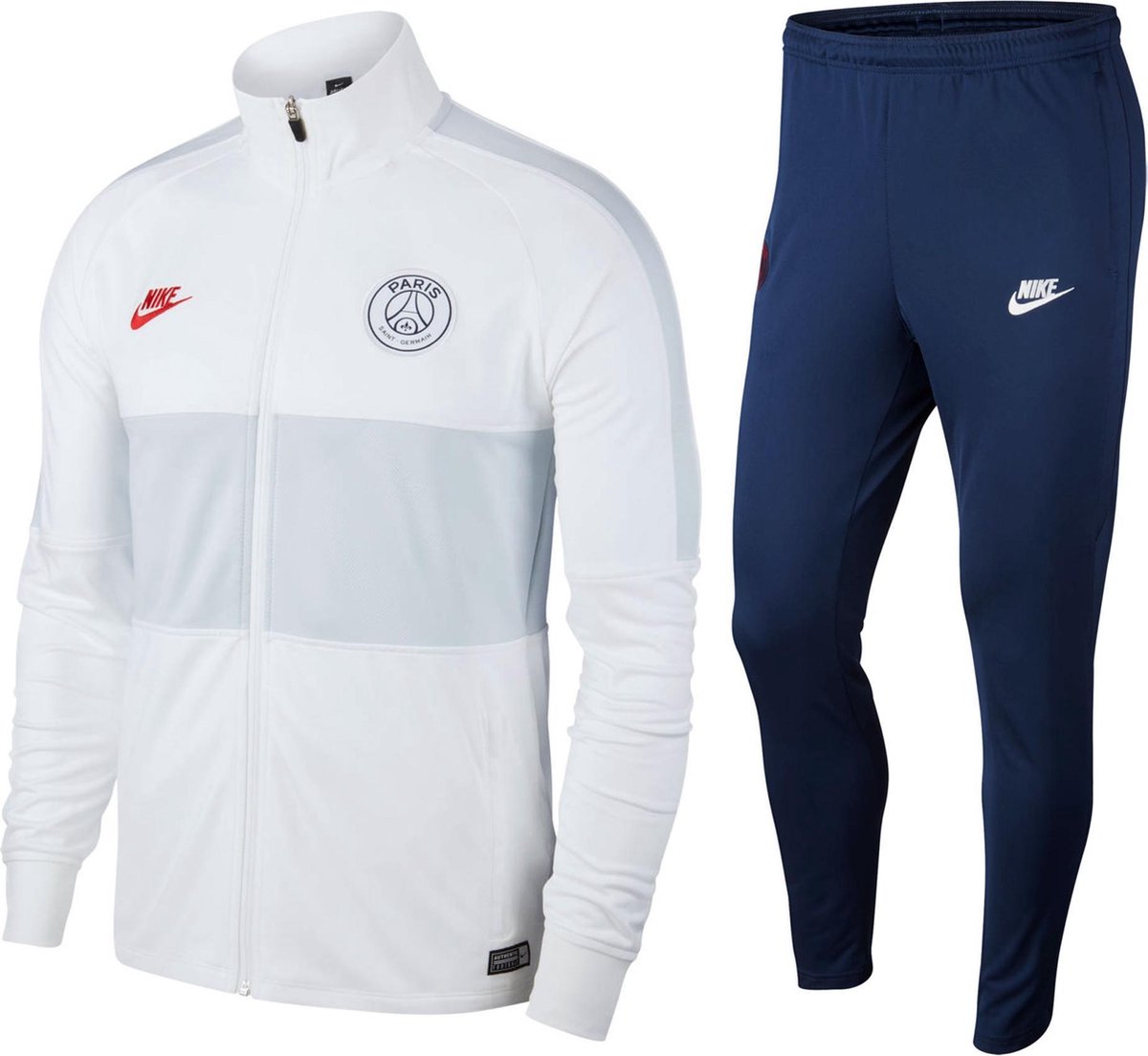 Nike Trainingspak - Maat L - Mannen - wit/grijs/navy/rood | bol.com
