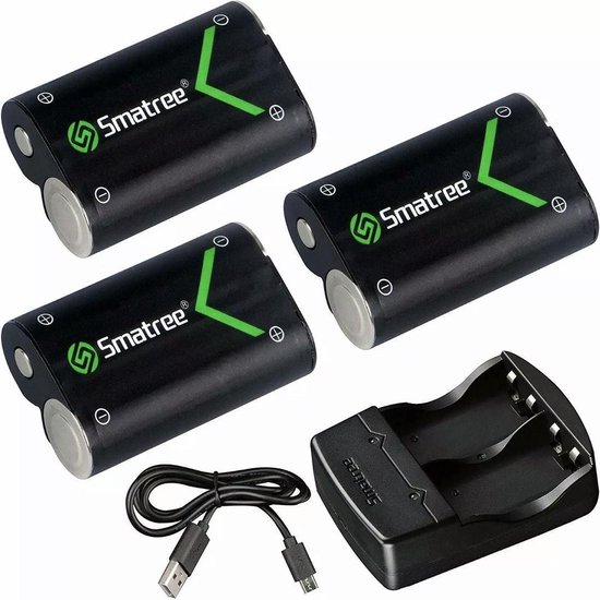 Batterie de manette Xbox One 3 pièces + chargeur - Rechargeable - Xbox One  - Microsoft... | bol.com