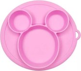 Siliconen Bord - Kinder Placemat - 100% silicone - Baby bordje - Peuter / Kinder Bordje - Anti Slip - Knderservies - Roze