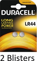 4 Stuks (2 Blisters a 2 st) Duracell LR44 batterij Single-use battery Alkaline