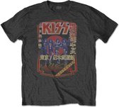 Kiss - Destroyer Tour '78 Heren T-shirt - M - Grijs