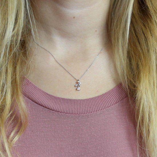 Zirkonia ketting zilver | Mostert Juweliers