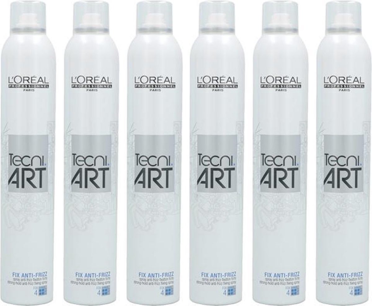 L'Oréal TecniArt Haarspray Fix AntiFrizz 6 x 400 ml